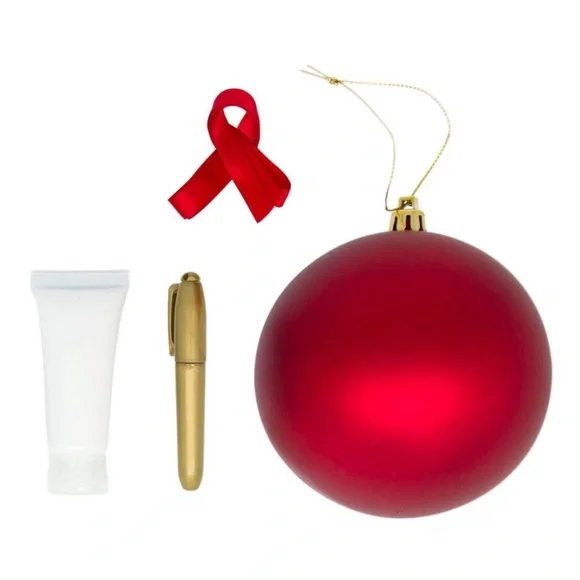 Pearhead Babyprints Ornament in Vibrant Red - Picture 4 of 7